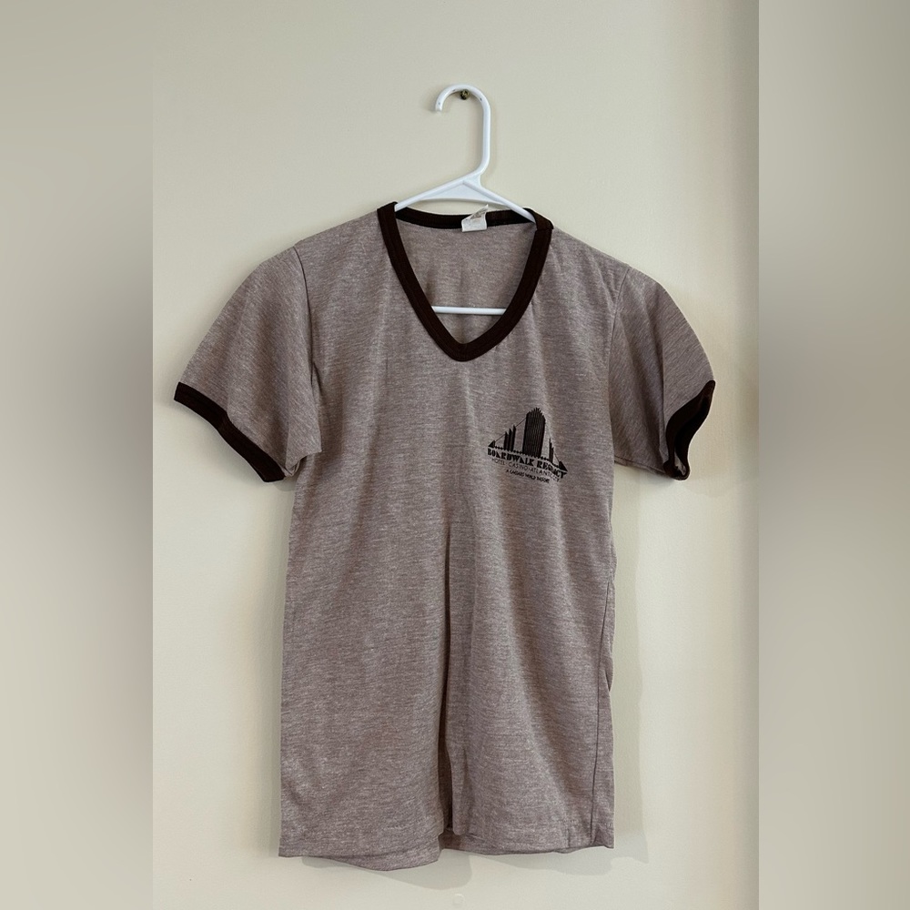 Brown Small Short Sleeves Top